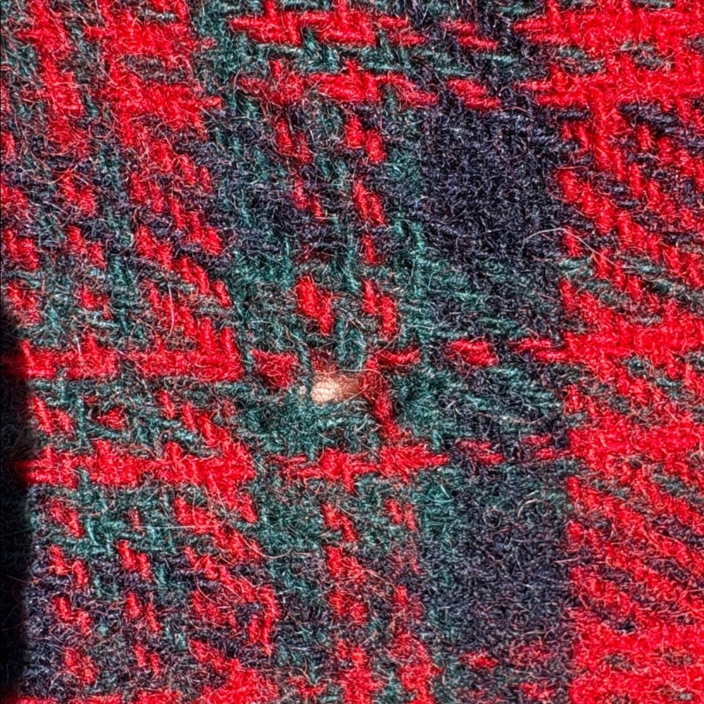Vintage Pendleton Blanket Throw Red Navy Teal Grey Tartan plaid Virgin Wool READ - Picture 8 of 15